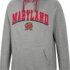 Colosseum Men's Maryland Terrapins Grey Baller Pullover Hoodie
