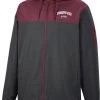 Colosseum Men's Mississippi State Bulldogs Grey Hooded Windbreaker
