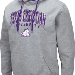 Colosseum Men's TCU Horned Frogs Grey Promo Hoodie