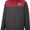 Colosseum Men's Alabama Crimson Tide Grey Hooded Windbreaker
