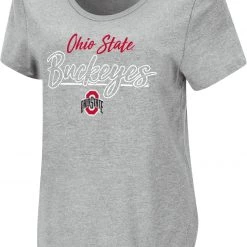 Colosseum Men's Ohio State Buckeyes Gray Promo T-Shirt For Women