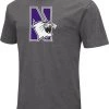Colosseum Men's Northwestern Wildcats Grey Dual Blend T-Shirt