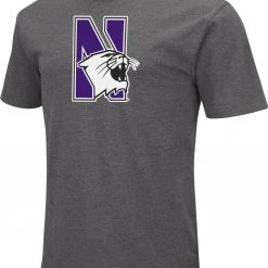 Colosseum Men's Northwestern Wildcats Grey Dual Blend T-Shirt