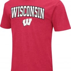 Colosseum Men's Wisconsin Badgers Red Dual Blend T-Shirt