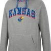 Colosseum Men's Kansas Jayhawks Grey Baller Pullover Hoodie