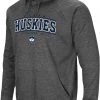 Colosseum Men's UConn Huskies Heather Charcoal Cloverleaf Hoodie