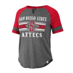 Colosseum Women's San Diego State Aztecs Black Raglan T-Shirt