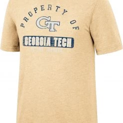 Colosseum Men's Georgia Tech Yellow Jackets Black Tri-Blend T-Shirt