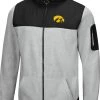 Colosseum Men's Iowa Hawkeyes Grey Swartz Full-Zip Jacket