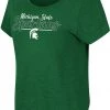 Colosseum Women's Michigan State Spartans Green Curved Hem T-Shirt