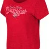 Colosseum Women's Ohio State Buckeyes Scarlet Curved Hem T-Shirt