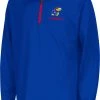 Colosseum Youth Kansas Jayhawks Blue Quarter-Zip Pullover Shirt For Boys'