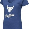 Colosseum Women's Buffalo Bulls Blue Dual Blend V-Neck T-Shirt