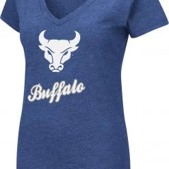 Colosseum Women's Buffalo Bulls Blue Dual Blend V-Neck T-Shirt