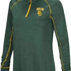 Colosseum Women's Baylor Bears Green Stingray 1/4 Zip Jacket