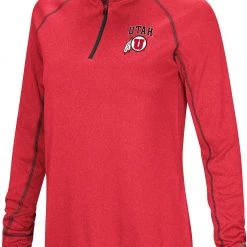 Colosseum Women's Utah Utes Red Stingray 1/4 Zip Jacket