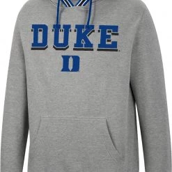 Colosseum Men's Duke Blue Devils Grey Baller Pullover Hoodie