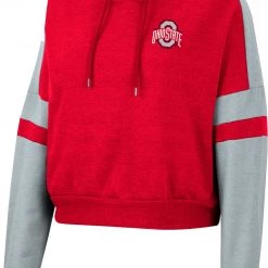 Colosseum Women's Ohio State Buckeyes Red Paris Pullover Hoodie