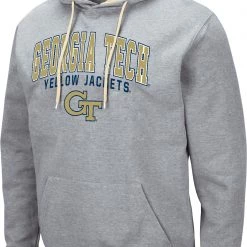 Colosseum Men's Georgia Tech Yellow Jackets Grey Promo Hoodie