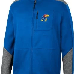 Colosseum Men's Kansas Jayhawks Royal Playin Full Zip Jacket