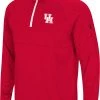 Colosseum Men's Houston Cougars Red Rival 1/4 Zip Jacket