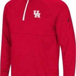 Colosseum Men's Houston Cougars Red Rival 1/4 Zip Jacket