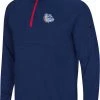 Colosseum Men's Gonzaga Bulldogs Blue Rival 1/4 Zip Jacket