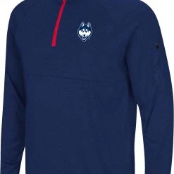 Colosseum Men's UConn Huskies Blue Rival 1/4 Zip Jacket
