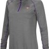 Colosseum Women's LSU Tigers Gray Stingray 1/4 Zip Jacket