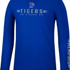 Colosseum Men's Memphis Tigers Blue Spackler Longsleeve T-Shirt