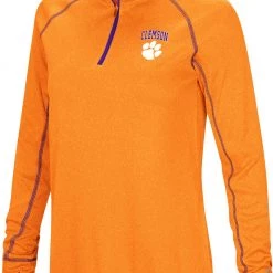 Colosseum Women's Clemson Tigers Orange Stingray 1/4 Zip Jacket
