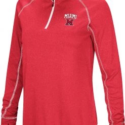 Colosseum Women's Miami RedHawks Red Stingray 1/4 Zip Jacket