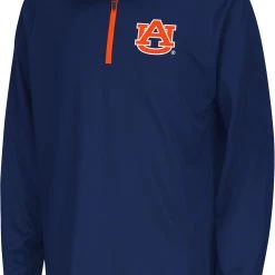 Colosseum Youth Auburn Tigers Blue Draft 1/4 Zip Jacket For Boys'
