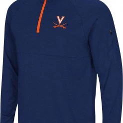 Colosseum Men's Virginia Cavaliers Blue Rival 1/4 Zip Jacket