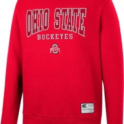 Colosseum Men's Ohio State Buckeyes Scarlet Scholarship Pullover Sweatshirt