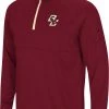 Colosseum Men's Boston College Eagles Maroon Rival 1/4 Zip Jacket