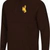 Colosseum Men's Wyoming Cowboys Brown Rival 1/4 Zip Jacket