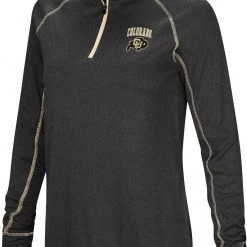 Colosseum Women's Colorado Buffaloes Black Stingray 1/4 Zip Jacket