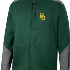 Colosseum Men's Baylor Bears Green Playin Full Zip Jacket