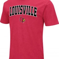 Colosseum Men's Louisville Cardinals Cardinal Red Dual Blend T-Shirt