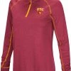 Colosseum Women's USC Trojans Cardinal Stingray 1/4 Zip Jacket