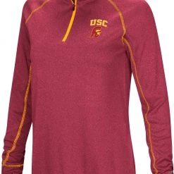 Colosseum Women's USC Trojans Cardinal Stingray 1/4 Zip Jacket