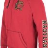Colosseum Men's Maryland Terrapins Red Intervention Full-Zip Hoodie