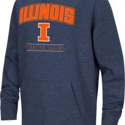 Colosseum Youth Illinois Fighting Illini Blue Campus Pullover Hoodie For Boys'