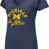 Colosseum Women's Michigan Wolverines Blue Dual Blend V-Neck T-Shirt