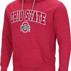 Colosseum Men's Ohio State Buckeyes Scarlet Pullover Fleece Hoodie