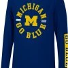 Colosseum Youth Michigan Wolverines Blue Long Sleeve Trolley T-Shirt For Girls'