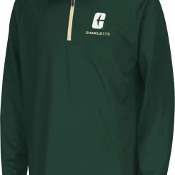 Colosseum Youth Charlotte 49ers Green Quarter-Zip Pullover Shirt For Girls'