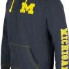 Colosseum Men's Michigan Wolverines Blue Intervention Full-Zip Hoodie
