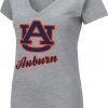 Colosseum Women's Auburn Tigers Grey Dual Blend V-Neck T-Shirt